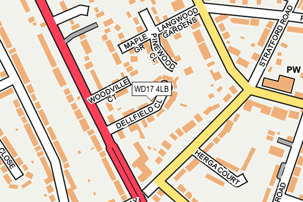 WD17 4LB map - OS OpenMap – Local (Ordnance Survey)