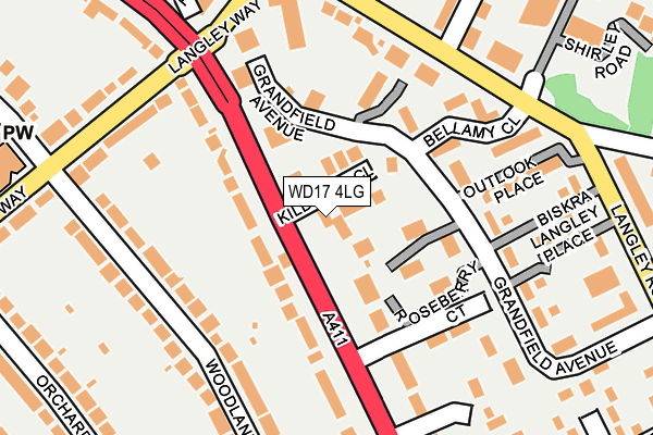WD17 4LG map - OS OpenMap – Local (Ordnance Survey)