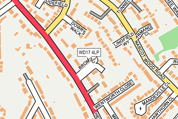 WD17 4LP map - OS OpenMap – Local (Ordnance Survey)