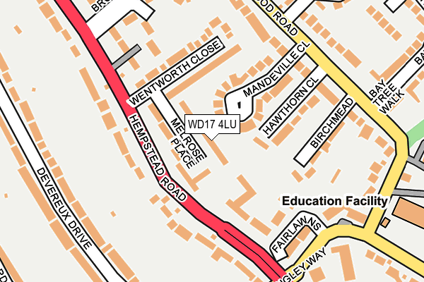 WD17 4LU map - OS OpenMap – Local (Ordnance Survey)