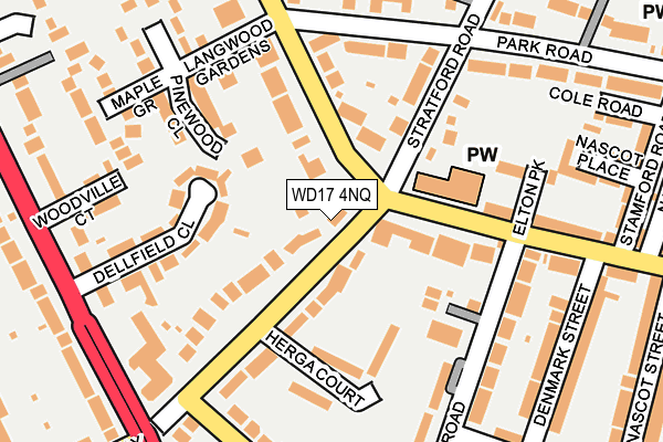 WD17 4NQ map - OS OpenMap – Local (Ordnance Survey)