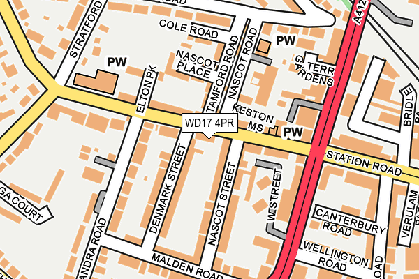 WD17 4PR map - OS OpenMap – Local (Ordnance Survey)