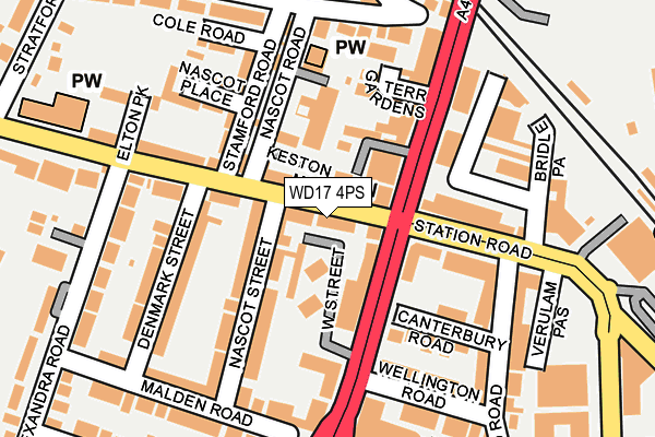 WD17 4PS map - OS OpenMap – Local (Ordnance Survey)