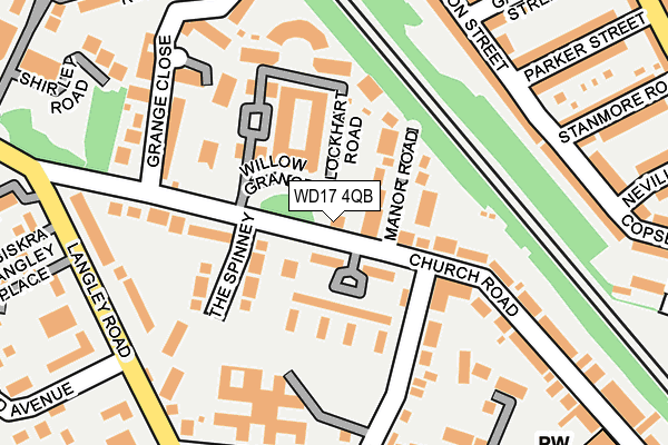 WD17 4QB map - OS OpenMap – Local (Ordnance Survey)