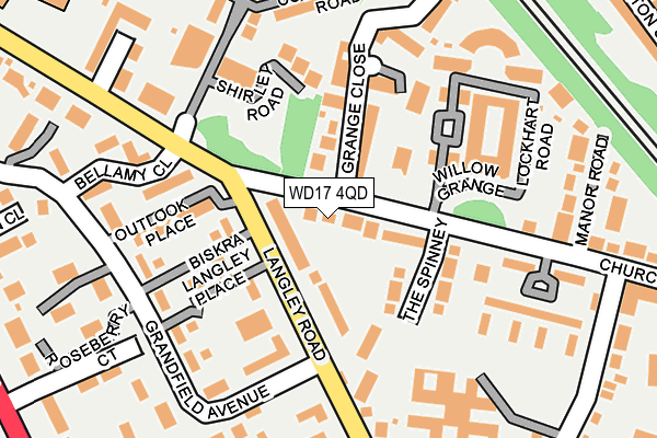 WD17 4QD map - OS OpenMap – Local (Ordnance Survey)