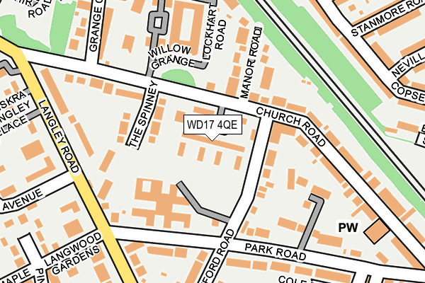 WD17 4QE map - OS OpenMap – Local (Ordnance Survey)
