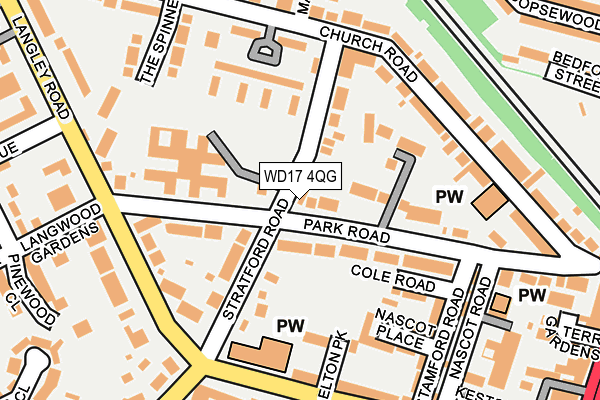 WD17 4QG map - OS OpenMap – Local (Ordnance Survey)
