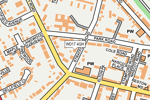 WD17 4QH map - OS OpenMap – Local (Ordnance Survey)