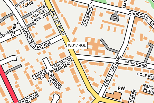 WD17 4QL map - OS OpenMap – Local (Ordnance Survey)