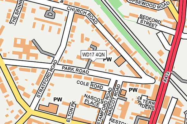 WD17 4QN map - OS OpenMap – Local (Ordnance Survey)