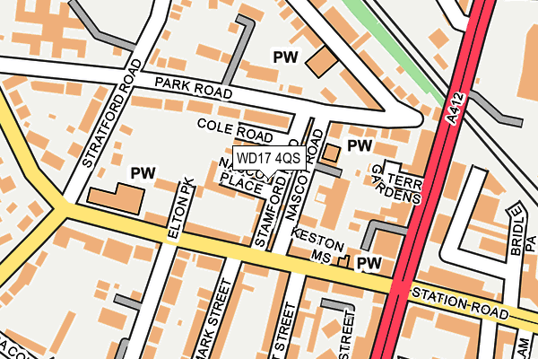 WD17 4QS map - OS OpenMap – Local (Ordnance Survey)