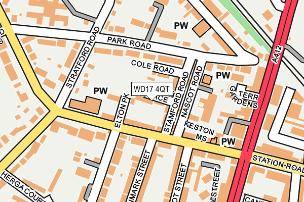 WD17 4QT map - OS OpenMap – Local (Ordnance Survey)
