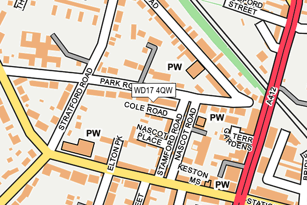 WD17 4QW map - OS OpenMap – Local (Ordnance Survey)