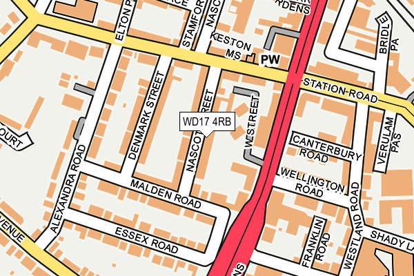 WD17 4RB map - OS OpenMap – Local (Ordnance Survey)