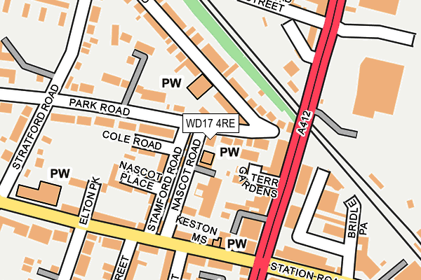 WD17 4RE map - OS OpenMap – Local (Ordnance Survey)