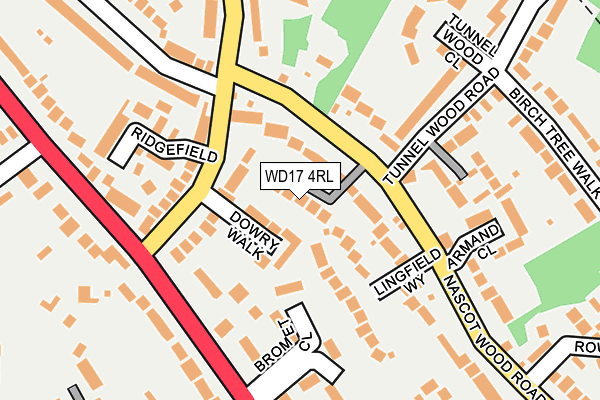 WD17 4RL map - OS OpenMap – Local (Ordnance Survey)