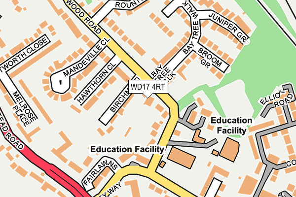 WD17 4RT map - OS OpenMap – Local (Ordnance Survey)
