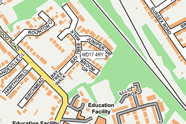 WD17 4RY map - OS OpenMap – Local (Ordnance Survey)