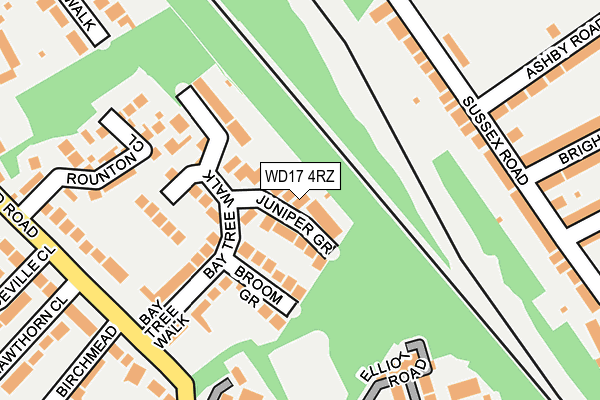 WD17 4RZ map - OS OpenMap – Local (Ordnance Survey)