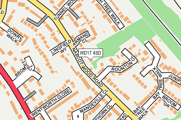 WD17 4SD map - OS OpenMap – Local (Ordnance Survey)