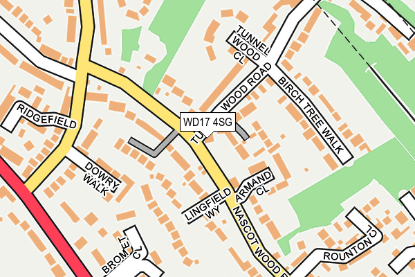 WD17 4SG map - OS OpenMap – Local (Ordnance Survey)