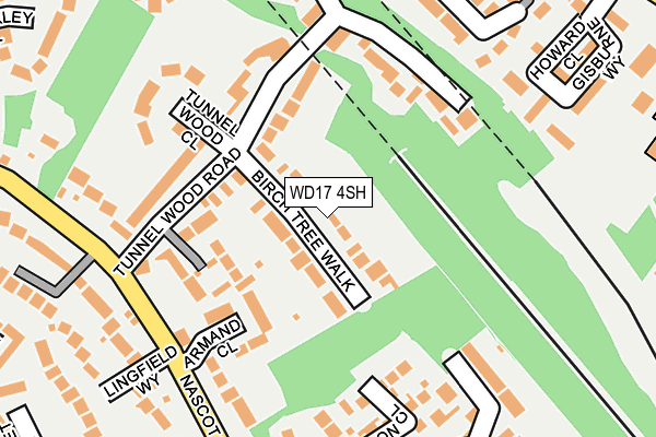 WD17 4SH map - OS OpenMap – Local (Ordnance Survey)