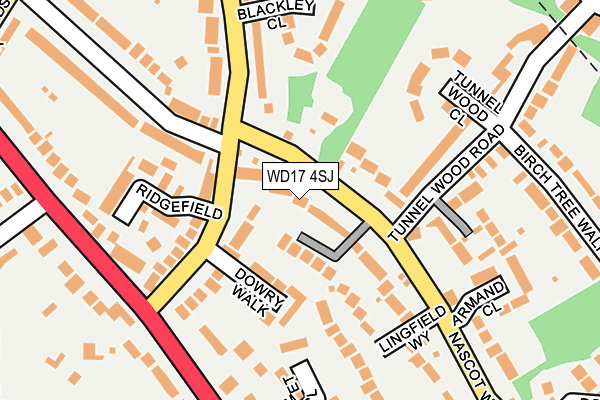 WD17 4SJ map - OS OpenMap – Local (Ordnance Survey)