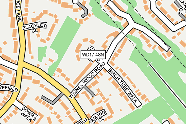 WD17 4SN map - OS OpenMap – Local (Ordnance Survey)