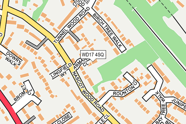 WD17 4SQ map - OS OpenMap – Local (Ordnance Survey)
