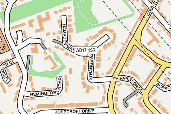 WD17 4SR map - OS OpenMap – Local (Ordnance Survey)