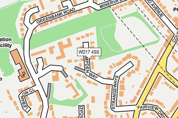 WD17 4SS map - OS OpenMap – Local (Ordnance Survey)