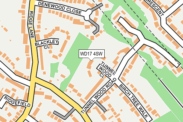 WD17 4SW map - OS OpenMap – Local (Ordnance Survey)