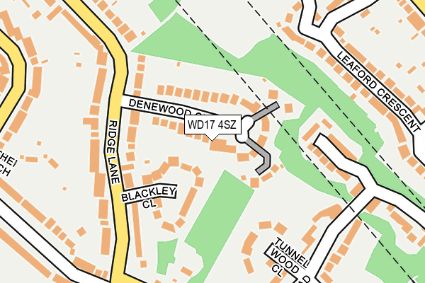 WD17 4SZ map - OS OpenMap – Local (Ordnance Survey)