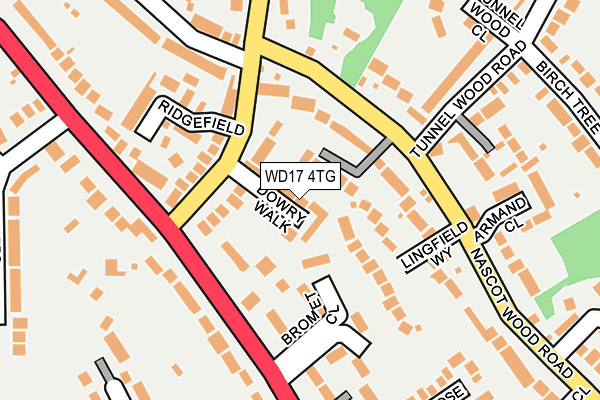 WD17 4TG map - OS OpenMap – Local (Ordnance Survey)