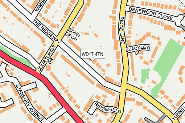 WD17 4TN map - OS OpenMap – Local (Ordnance Survey)