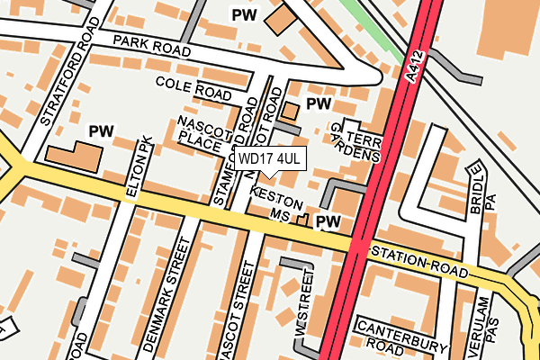 WD17 4UL map - OS OpenMap – Local (Ordnance Survey)