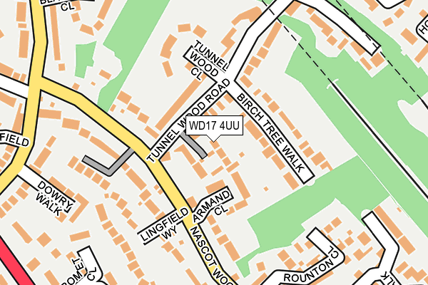 WD17 4UU map - OS OpenMap – Local (Ordnance Survey)