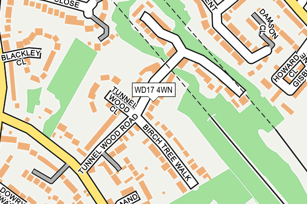 WD17 4WN map - OS OpenMap – Local (Ordnance Survey)