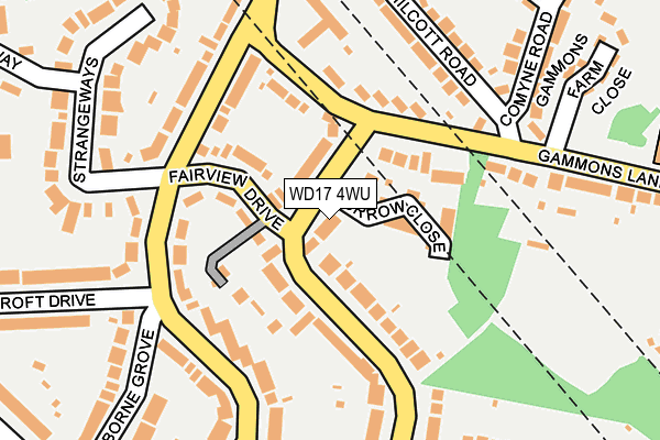 WD17 4WU map - OS OpenMap – Local (Ordnance Survey)