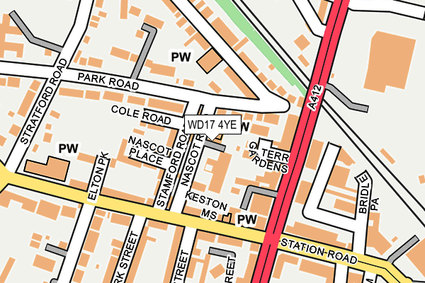 WD17 4YE map - OS OpenMap – Local (Ordnance Survey)