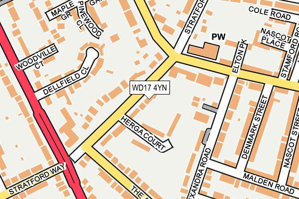 WD17 4YN map - OS OpenMap – Local (Ordnance Survey)