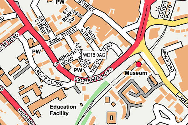 WD18 0AG map - OS OpenMap – Local (Ordnance Survey)