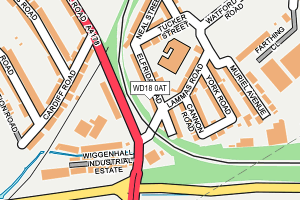 WD18 0AT map - OS OpenMap – Local (Ordnance Survey)