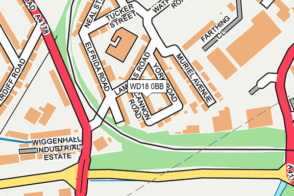 WD18 0BB map - OS OpenMap – Local (Ordnance Survey)