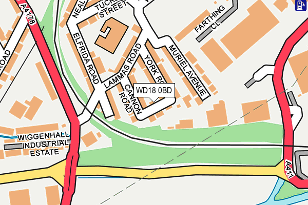 WD18 0BD map - OS OpenMap – Local (Ordnance Survey)