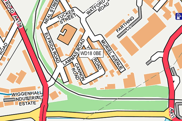 WD18 0BE map - OS OpenMap – Local (Ordnance Survey)