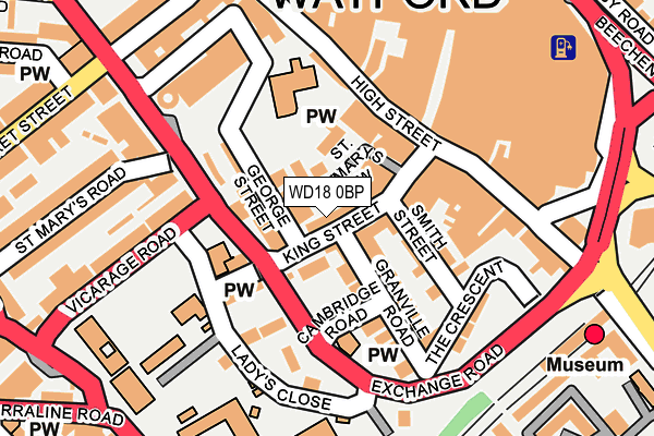 WD18 0BP map - OS OpenMap – Local (Ordnance Survey)