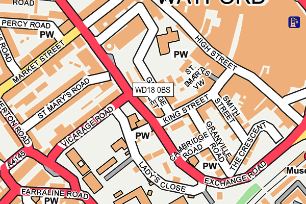 WD18 0BS map - OS OpenMap – Local (Ordnance Survey)
