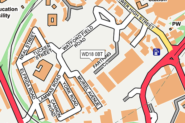 WD18 0BT map - OS OpenMap – Local (Ordnance Survey)