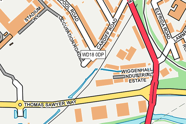 WD18 0DP map - OS OpenMap – Local (Ordnance Survey)